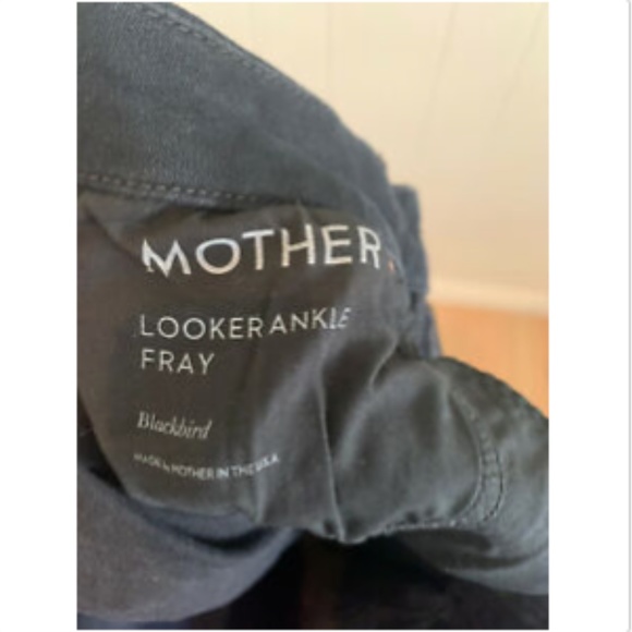 Mother Denim Looker Ankle Fray Blackbird 27 Black - Picture 6 of 7
